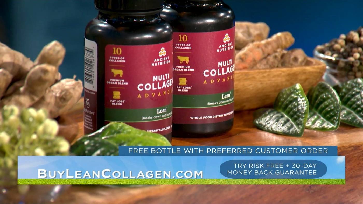 Product bottles framed with fresh leaves and roots