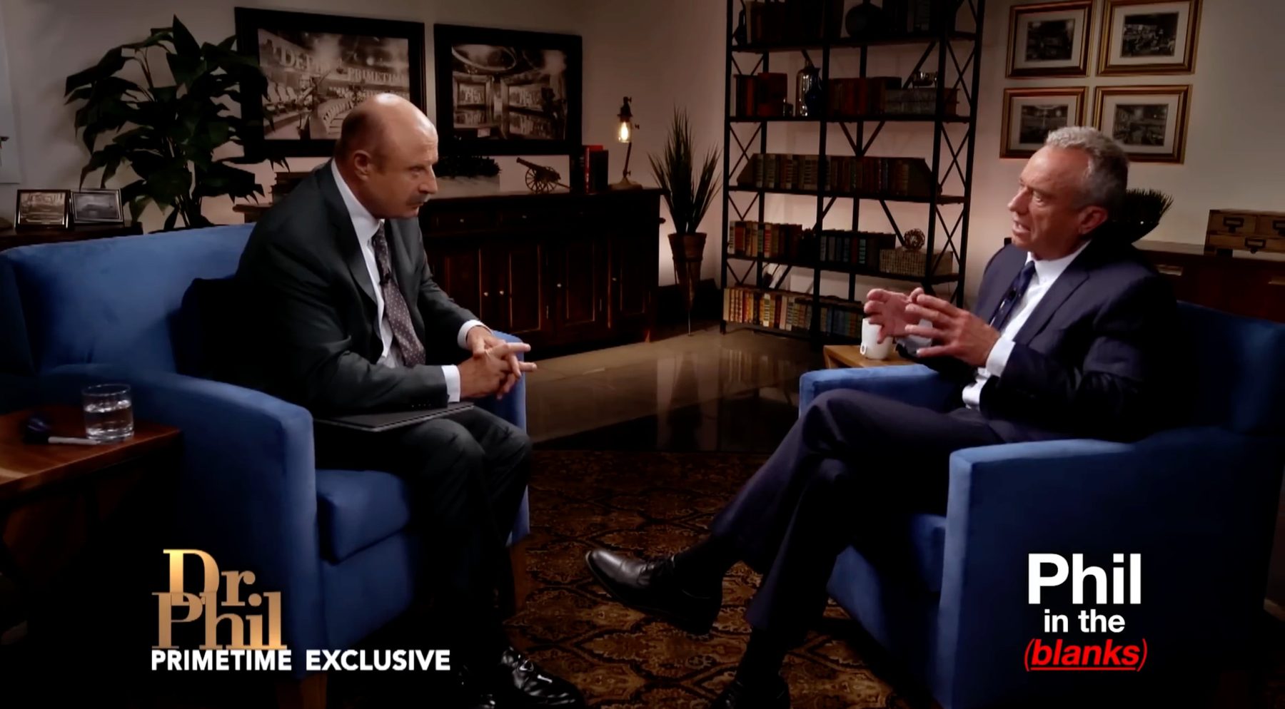 Interview set — establishing two-shot