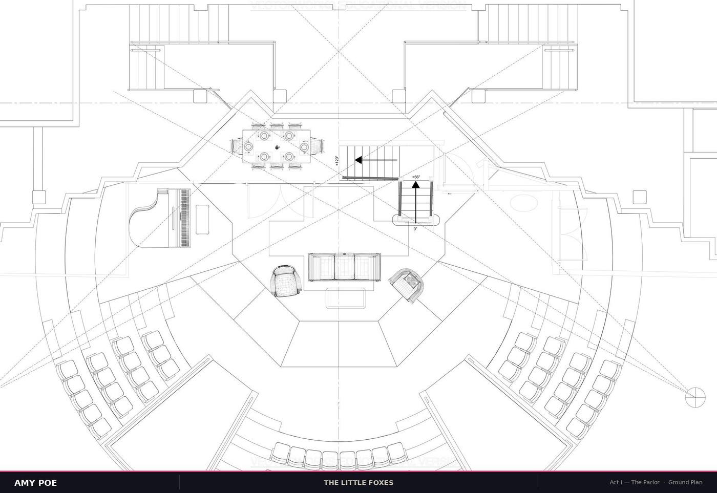 Act I — dimensioned ground plan