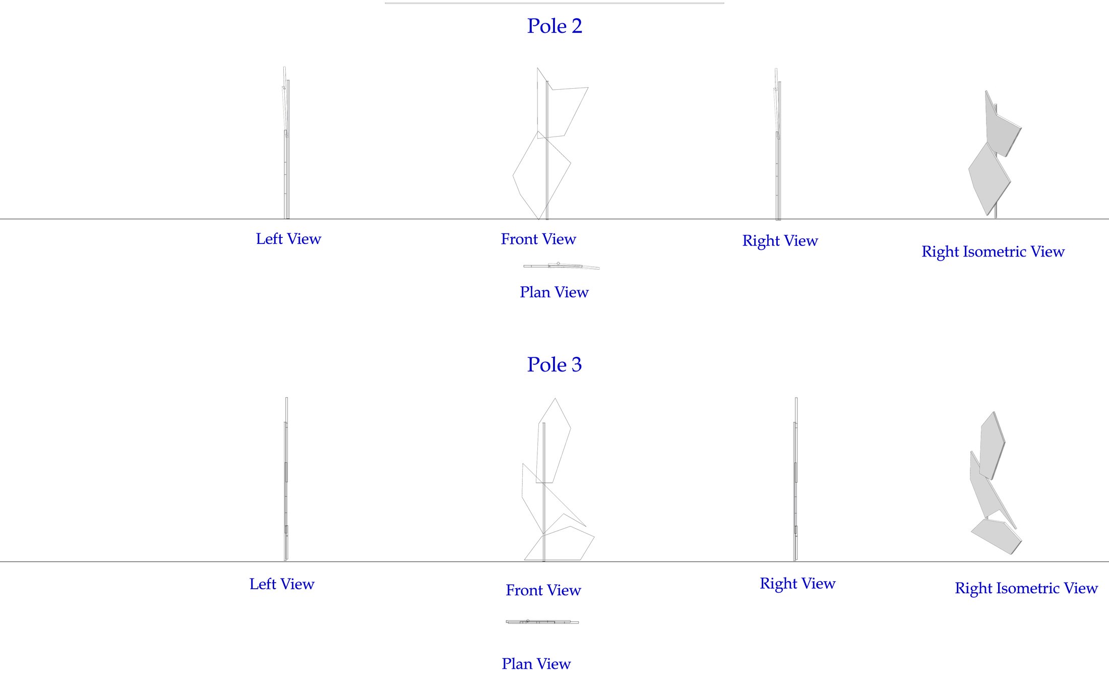 Construction plate — Pole 2 and Pole 3