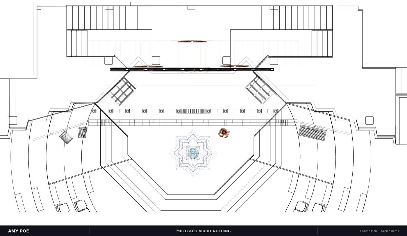 Ground plan — scenic detail with lattice screens