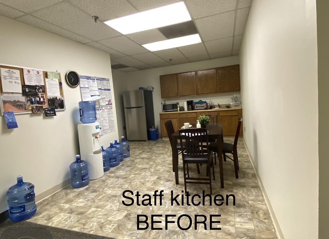 Before — staff kitchen