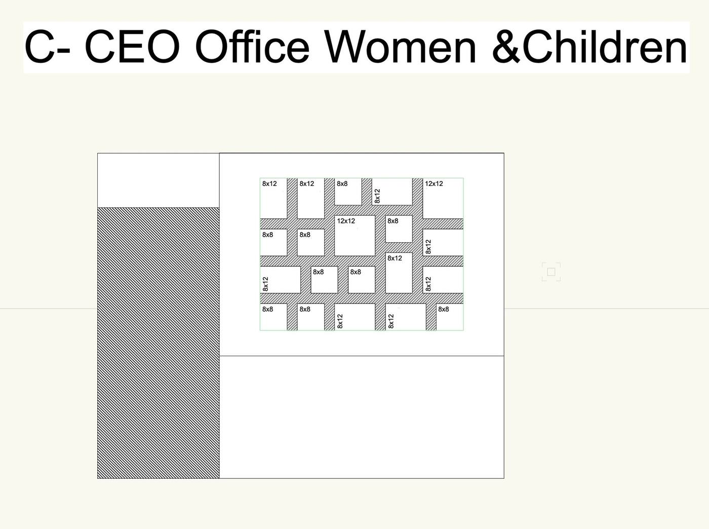 Layout plan — CEO Office Women & Children wall, 20 photos
