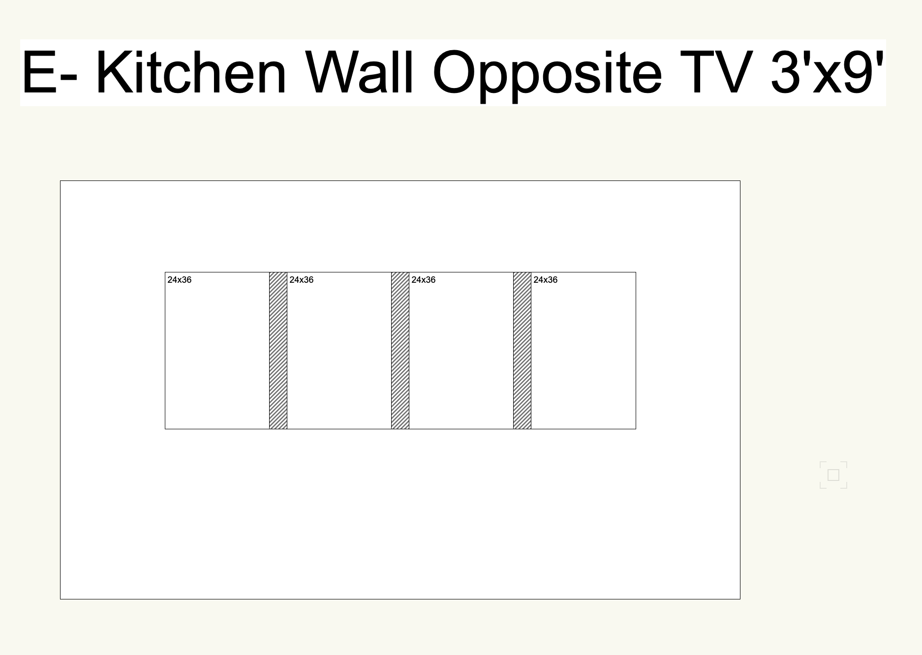 Layout plan — Kitchen wall opposite TV, 4 photos