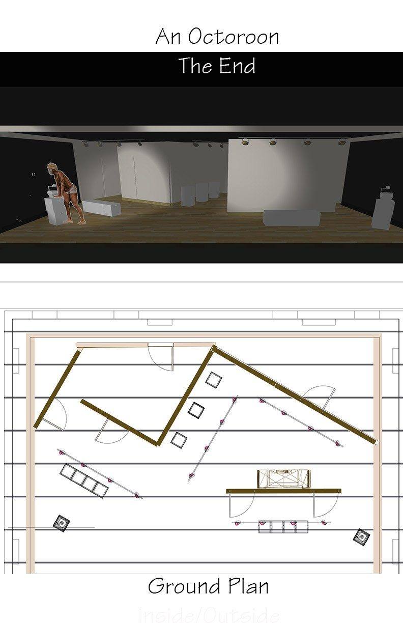 An Octoroon — The End scene rendering with ground plan