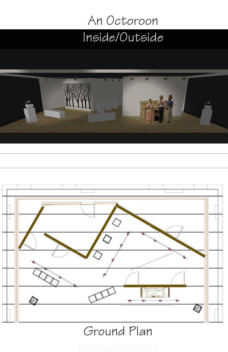 An Octoroon — Inside/Outside scene rendering with ground plan