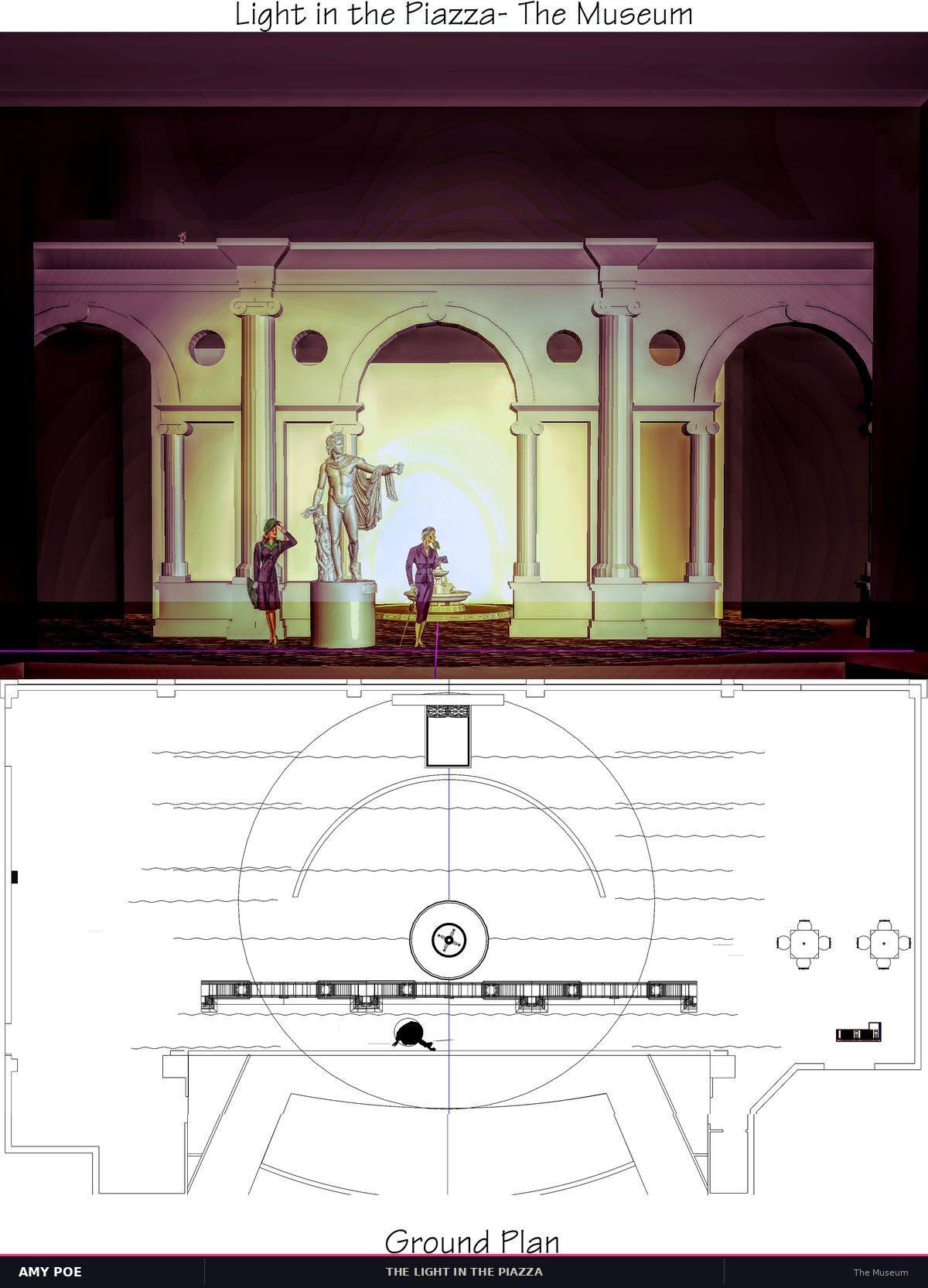 The Museum — rendering and ground plan