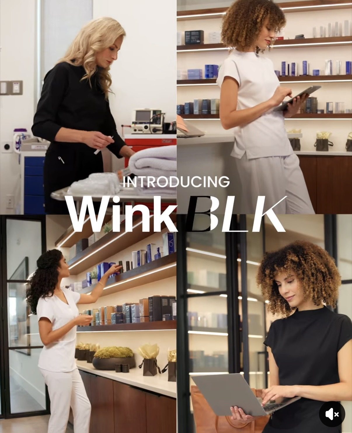 Wink BLK launch — retail-environment styling