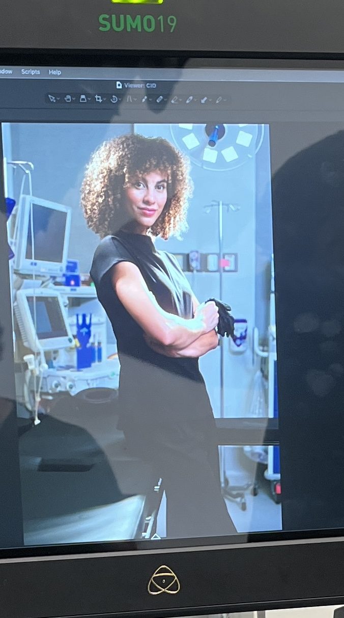 Frame check at the monitor — med-room set